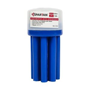 SPARTAN BS-02 8-in-1 Pc Screw Driver Kit With 3 Flat Blades, 3 Phillips Head, 1 Round Poker Bar, Extension Rod| Multi-purpose Tool Set Screwdriver Set (Multicolor)