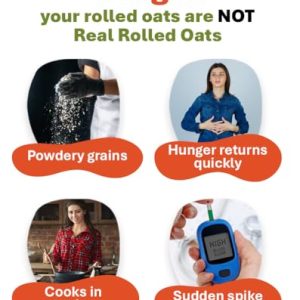 True Elements Rolled Oats - 100% Wholegrain | Diet Food | Cereal for Breakfast | Super Saver Oats Combo Pack | High Fibre | Jumbo Oats 1kg (Pack of 2)