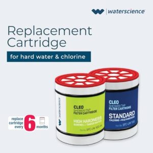 WaterScience Replacement Cartridge for CLEO Shower and Tap Filter for Hard Water | Borewell/Tanker Water Cartridge | Hard Water Filter