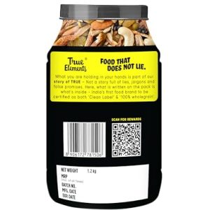 True Elements Mixed Dry Fruits Panchmeva 1.2kg - Fasting Special | Trail Mix | Premium Dry Fruits | Almonds | Cashews| Dates| Raisins| Black Current| Dry Fruits Mix | Healthy Snacks | Festive Snacking