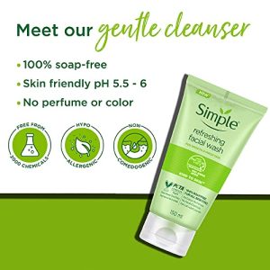Simple Kind To Skin Refreshing Face Wash 150 ml | 100% soap-free gentle cleanser for sensitive, dry & oily skin, for women & men (Copy)