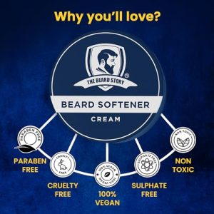 The Beard Story Beard Softener Cream for Men Advanced Beard Range with Essential Oils Promotes Beard Growth, Reduces Itchiness, and Adds Shine 50g