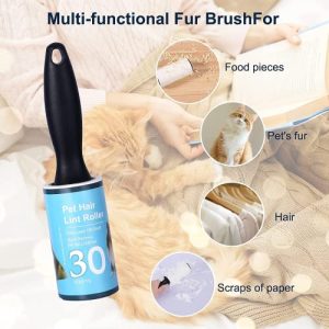 RENESMEE Lint Rollers for Pet Hair Extra Sticky, Pet Hair Remover, 1 Handle with 5 Refills, 150 Total Sheets, Lint Roller Set Brush for Dog & Cat Hair Removal, Clothes, Furniture, Cars, Carpet